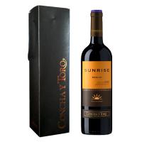 干露酒厂旭日系列梅洛红葡萄酒送黑色庄重礼盒（Concha Y Toro Sunrise Merlot ）