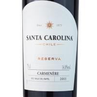 胜卡罗（圣卡罗）珍藏加文拿红葡萄酒（Santa Carolina Carmenere Reserva)