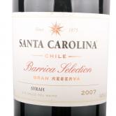 胜卡罗（圣卡罗）橡木桶精选穗乐仙红葡萄酒(Santa Carolina-Barrica Selection Syrah)