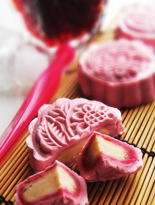 DIY玫瑰红酒莲蓉冰皮月饼,葡萄酒,红酒,月饼,酒圈网